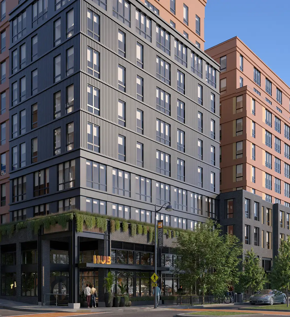 Apartment building exterior