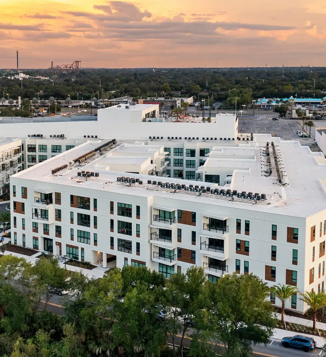 Aerial view of buildings