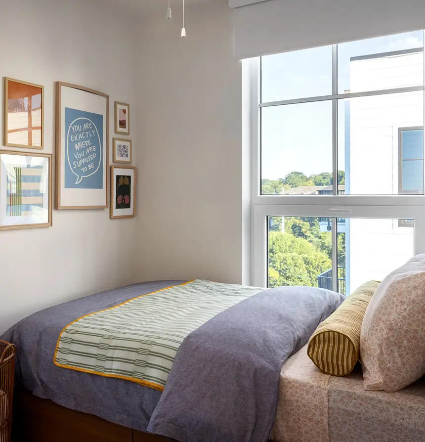 Furnished apartment bedroom